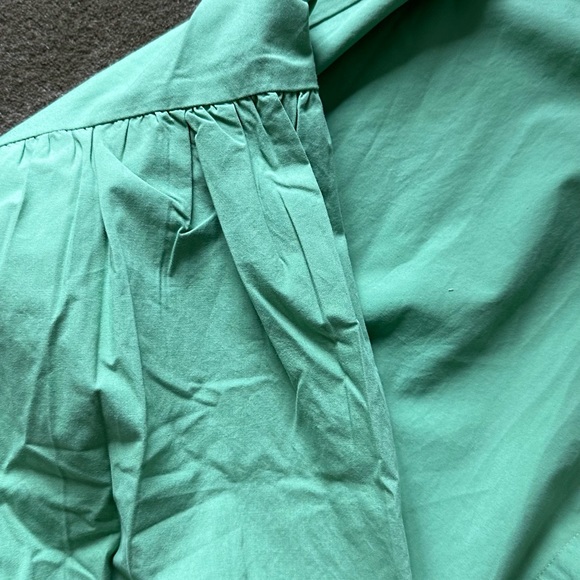 Oak + Fort Peppermint COLLARED BUTTON FRONT TIERED DRESS Size M - Picture 8 of 11